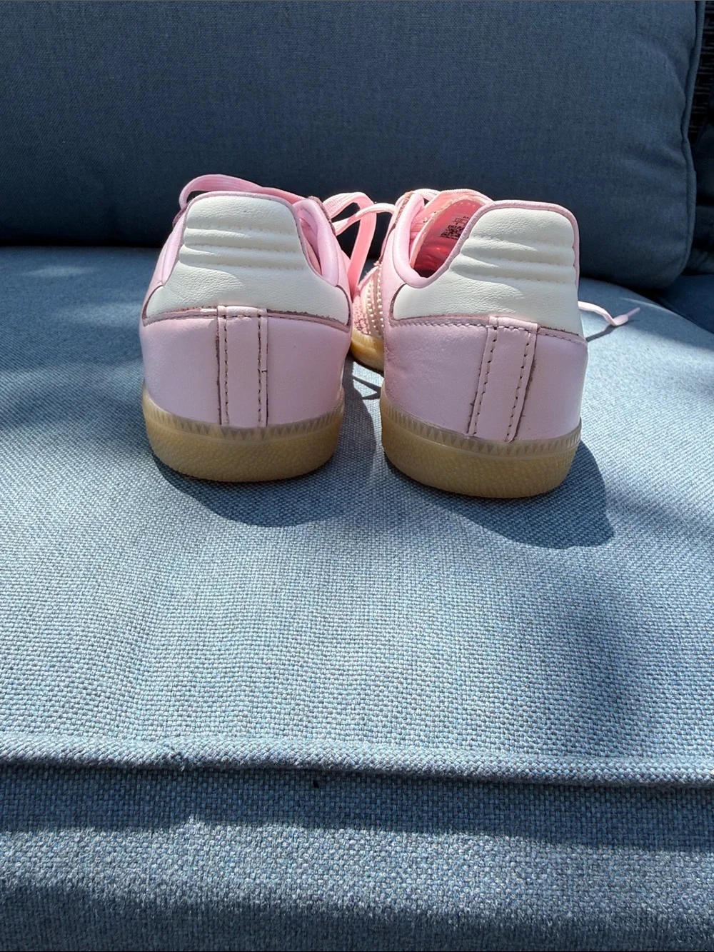 adidas big kids Samba Pink and White Low-Profile Sneakers